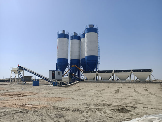 長城建機(jī)建立HZS雙180型混凝土攪拌站+WBZ600型穩(wěn)定土拌和站，助力中鐵二十局烏茲別克斯坦A380公路項目